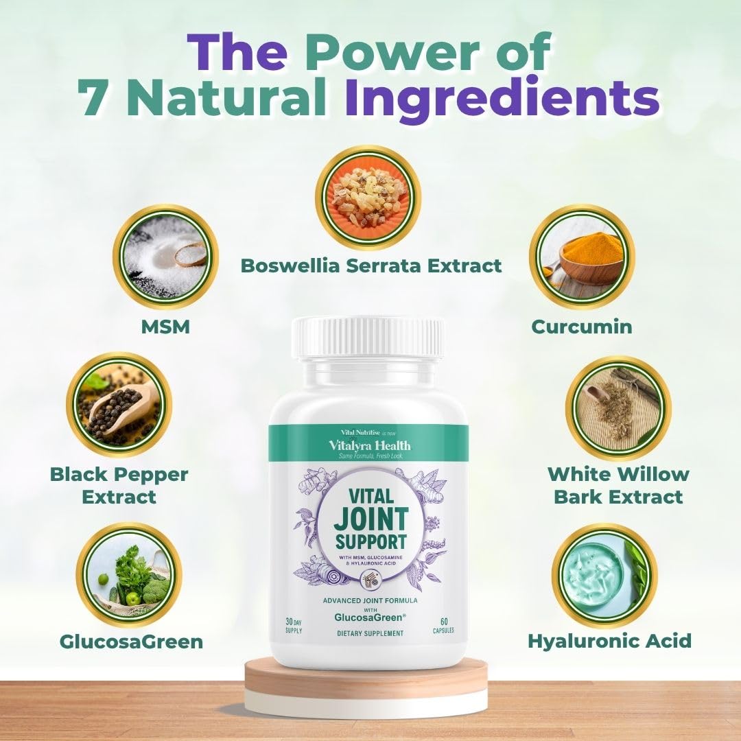 VITAL NUTRITIVE complément articulaire 68g sur un fond de bois
