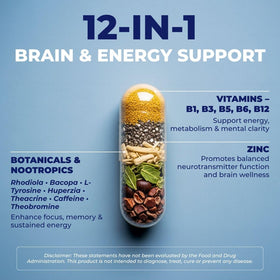 VITAL NUTRITIVE Complément Cérébral 12-en-1 capsule