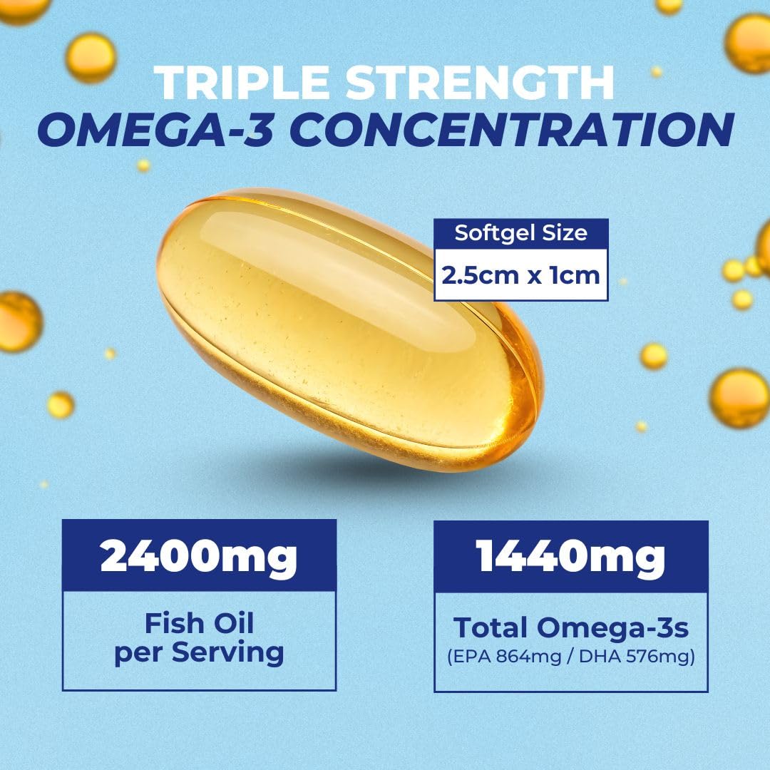 VITAL NUTRITIVE Huile de Poisson Omega 3 2400mg en main pour évaluation