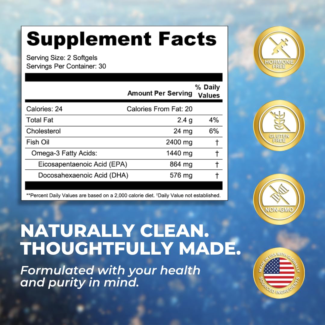 VITAL NUTRITIVE Huile de Poisson Omega 3 2400mg gélules en environnement naturel