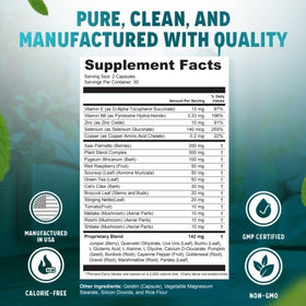 VITAL NUTRITIVE Saw Palmetto ingrédients sur l'étiquette