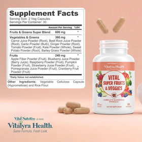 VITAL NUTRITIVE Super Fruits & Légumes avec fruits et légumes