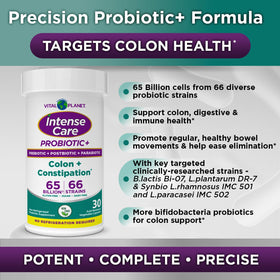 Vital Planet Complément Alimentaire 4-en-1 Probiotiques 30 capsules ouvertes montrant les capsules