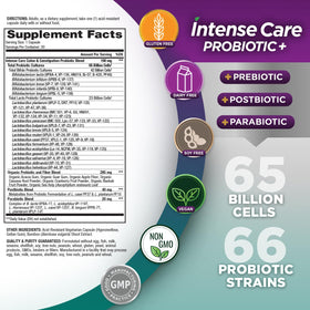 Vital Planet Complément Alimentaire 4-en-1 Probiotiques 30 capsules vue arrière