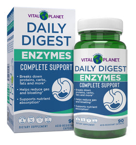 Vital Planet Enzymes daily 90 capsules, vue de face