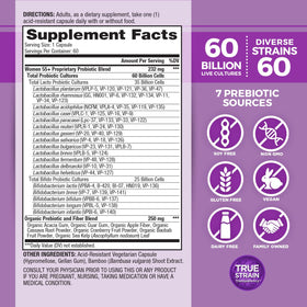 Vital Planet Vital Flora Femmes 55+ Probiotiques 60 Capsules vue arrière