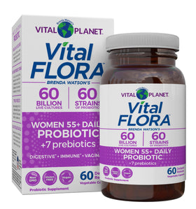 Vital Planet Vital Flora Femmes 55+ Probiotiques 60 Capsules vue avant
