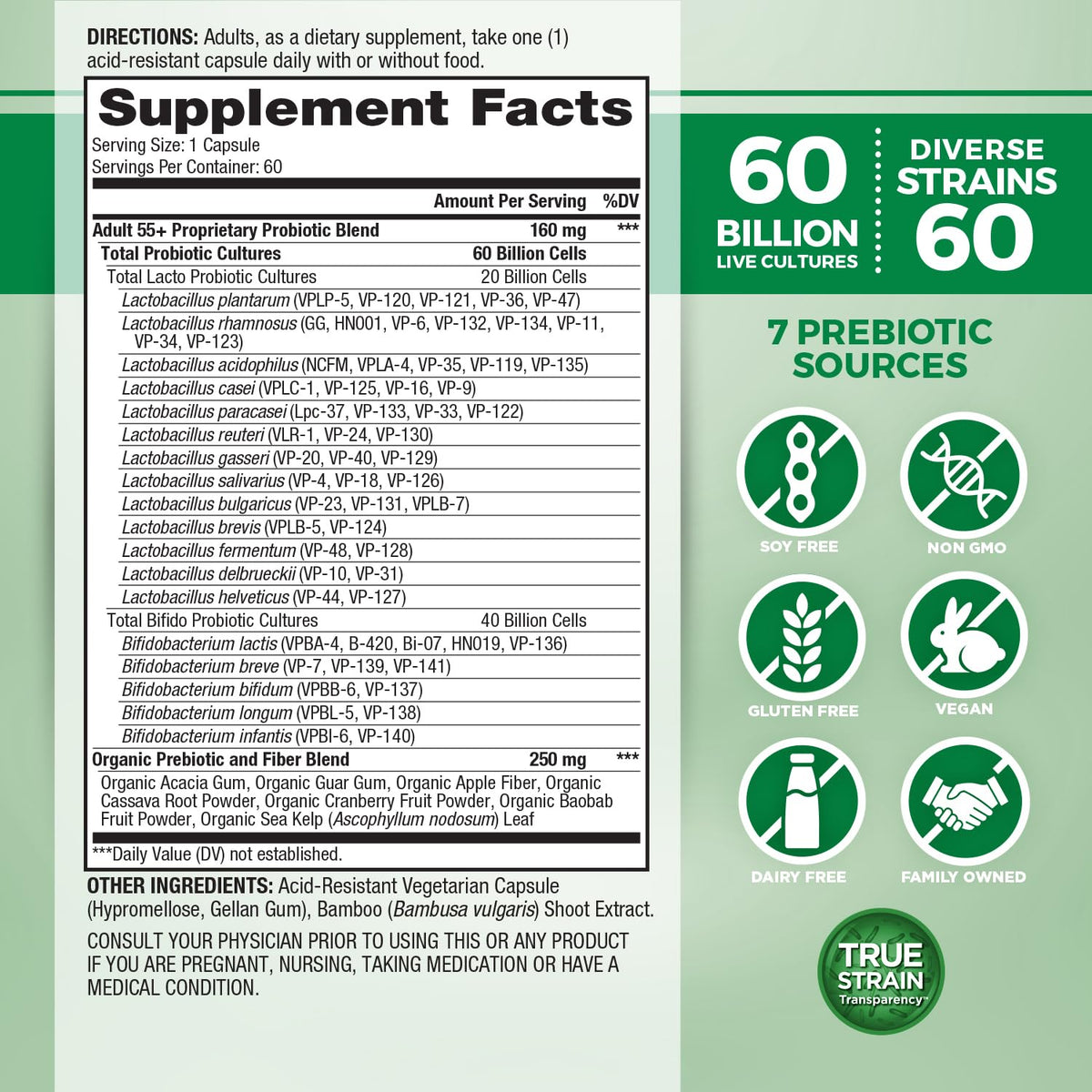Vital Planet Vital Flora Probiotique 55+ emballage