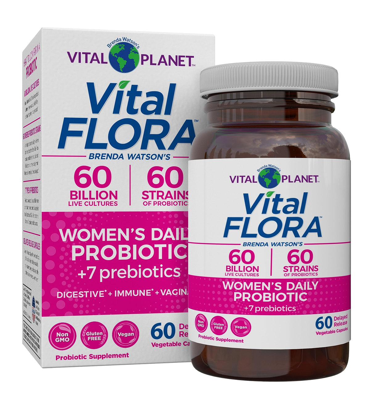 Vital Planet Vital Flora Probiotique Femme 60 Capsules vue avant