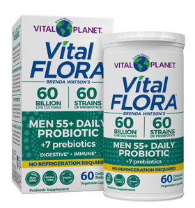 Vital Planet Vital Flora Probiotique Homme 55+ 60 capsules vue de face