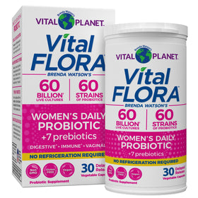 Vital Planet Vital Flora Probiotiques Femmes 30 capsules vue avant