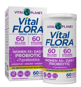 Vital Planet Vital Flora Probiotiques Femmes 55+ 60 capsules vue avant