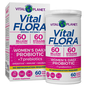 Vital Planet Vital Flora Probiotiques Femmes 60 capsules vue de face