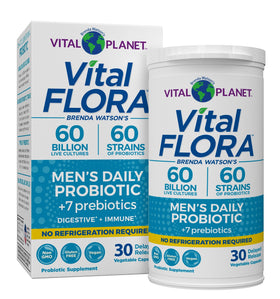 Vital Planet Vital Flora Probiotiques pour Hommes 30 capsules vue avant