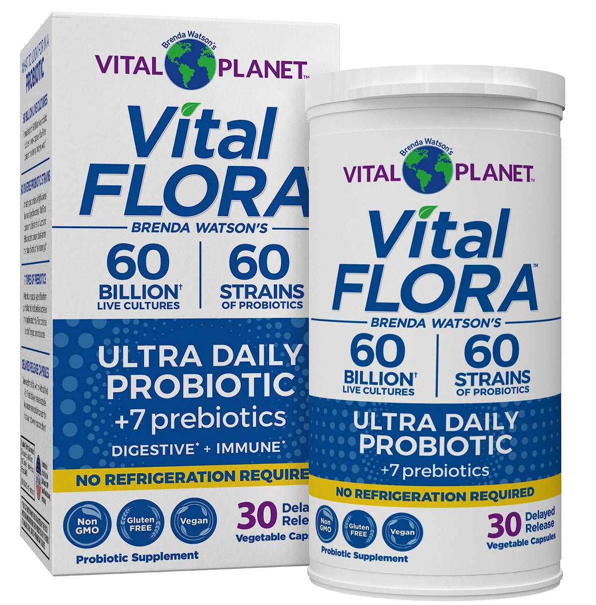 Vital Planet Vital Flora Ultra Probiotique 30 capsules avant