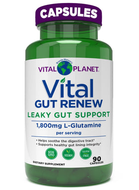 Vital Planet Vital Gut Renew capsules, 90 capsules packaging front view