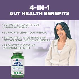 Vital Planet Vital Gut Renew capsules, close-up of capsules