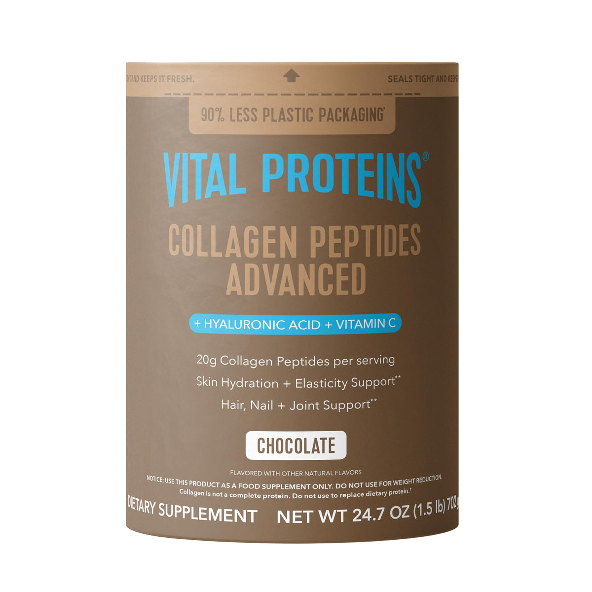 Vital Proteins Collagen Peptides Chocolat 762g vue de face