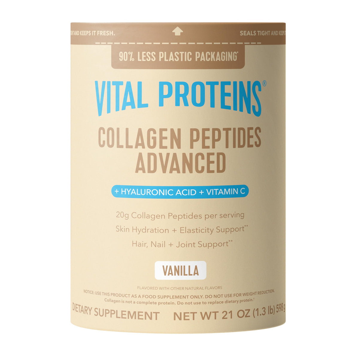 Vital Proteins Collagen Peptides Vanille 21oz - vue avant