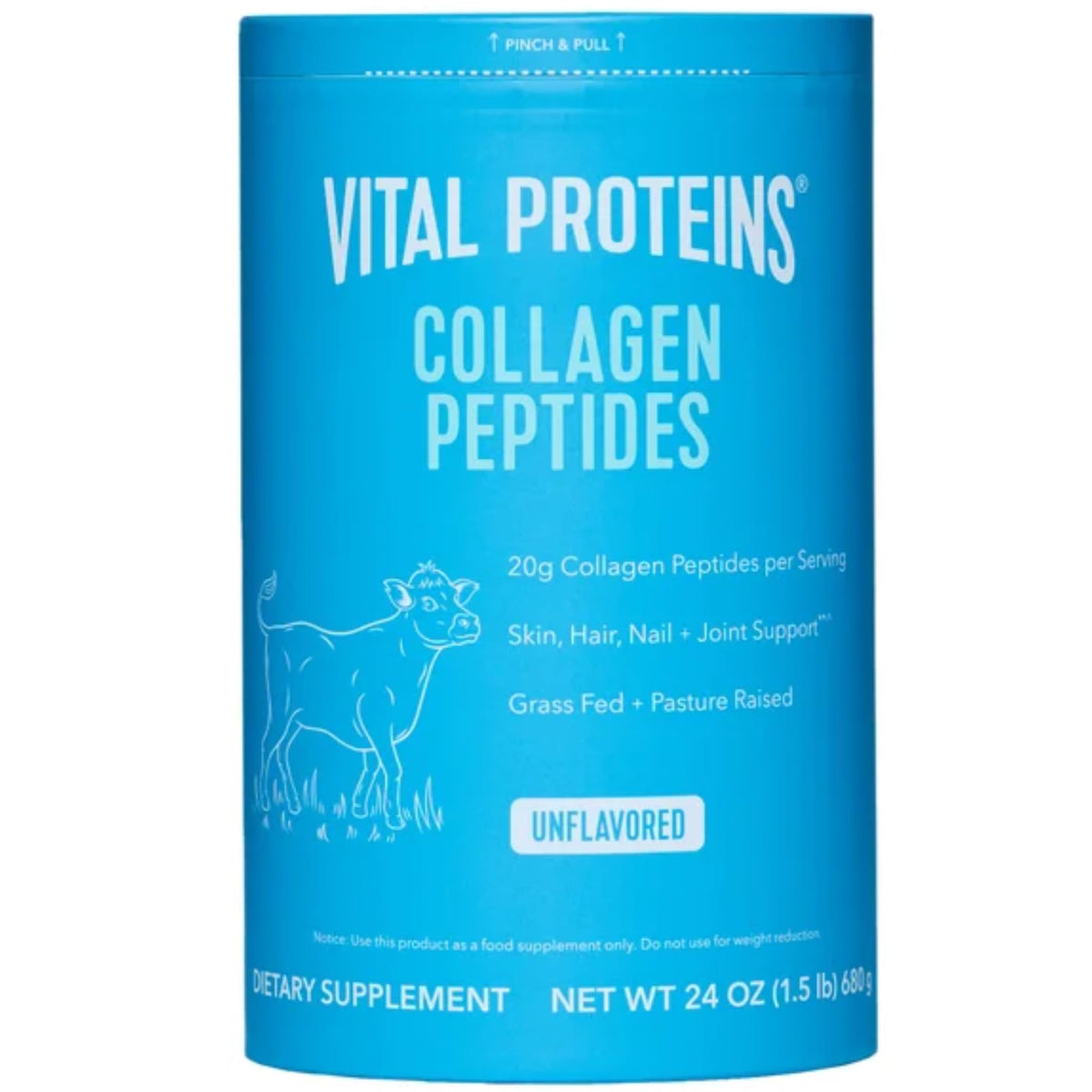 Vital Proteins Collagène Peptides 750g vue avant avec emballage