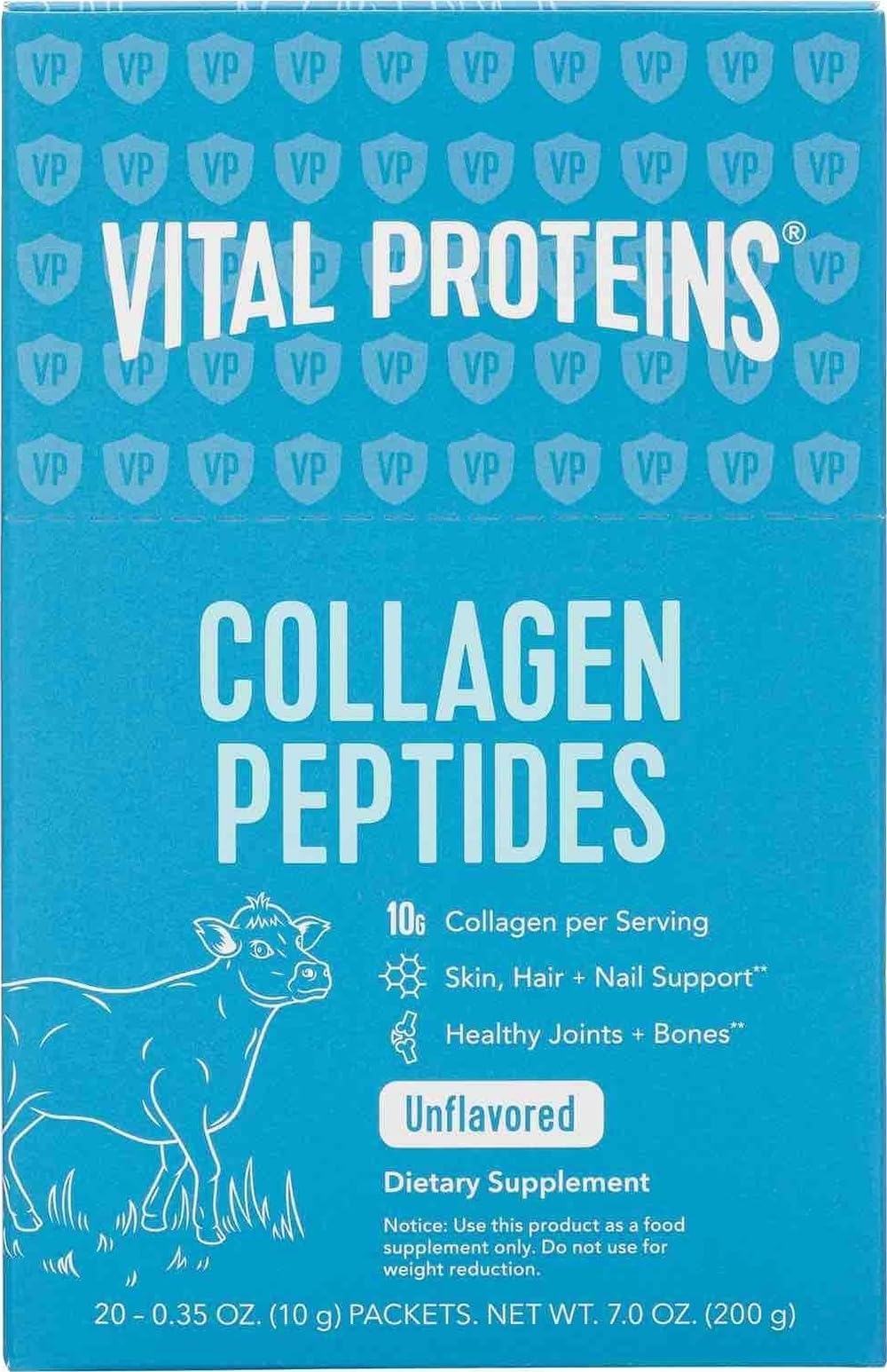 Vital Proteins Poudre de Collagène Peptides 20ct boîte vue de face
