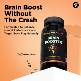 Vital Vitamins Complément Alimentaire Cerveau 30 Capsules, étiquette et ingrédients