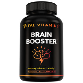 Vital Vitamins Complément Alimentaire Cerveau 30 Capsules, vue de face