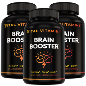 Vital Vitamins Compléments Alimentaires Cerveau Ginkgo Biloba 3-Pack vue avant