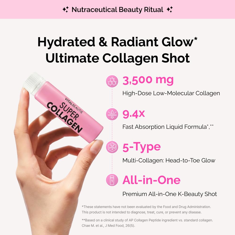 VITALBEAUTIE Super Collagen Drink 3 500 mg 25 ml ampoule arrière