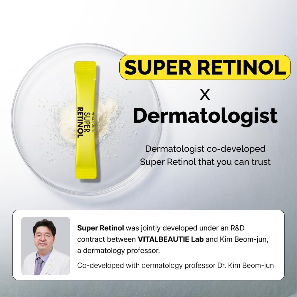 VITALBEAUTIE Super Retinol 1000mg en préparation dans un verre