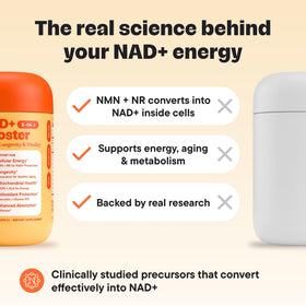 VitalForm NAD+ Complément Alimentaire avec un verre d'eau