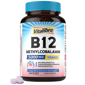 Vitalibre B12 5000 mcg comprimés sublinguaux vue de face