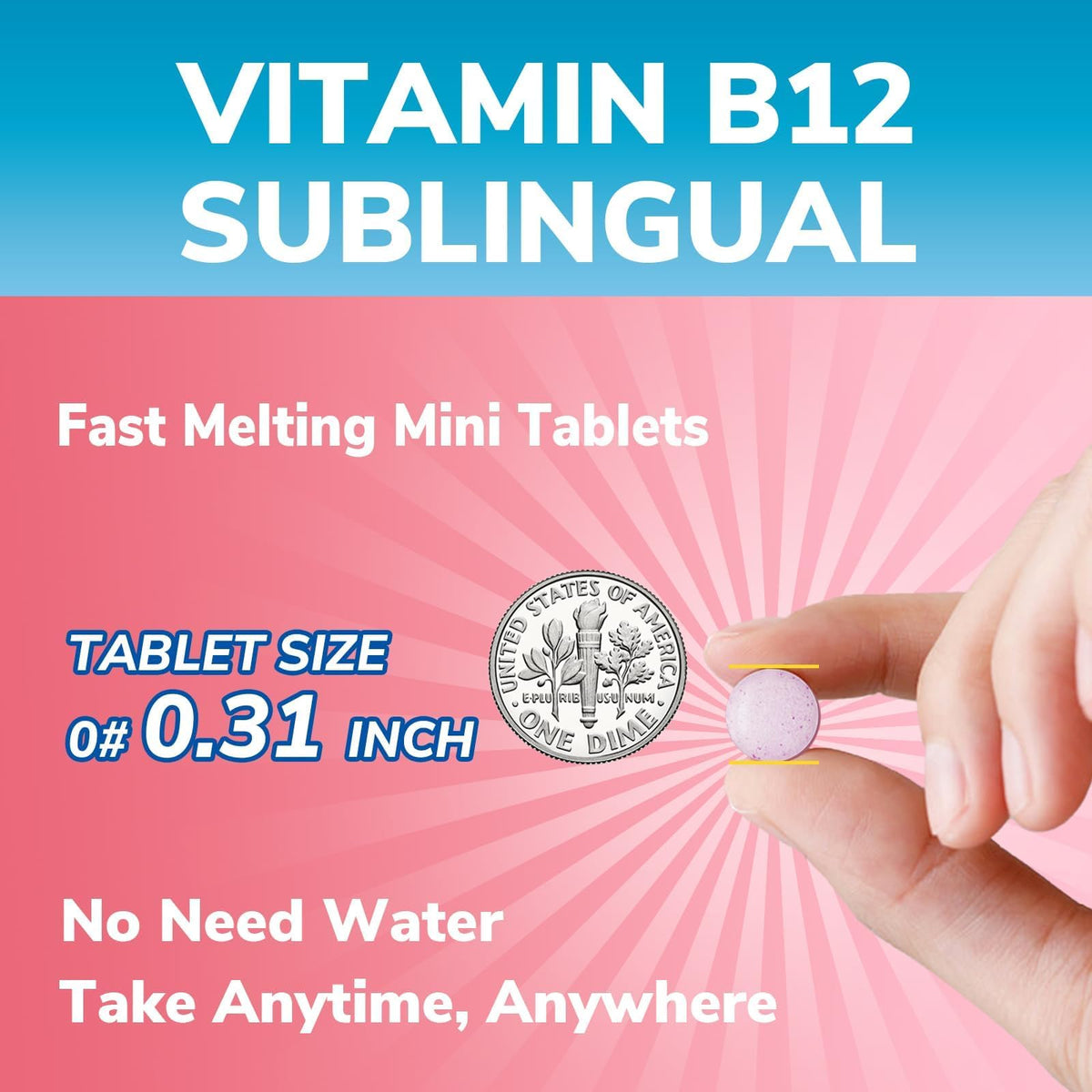 Vitalibre B12 5000 mcg sur une table en bois