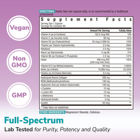 Vitalibre Biotine 10000mcg gélules sur fond blanc