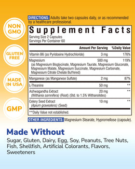 Vitalibre Complexe Magnésium 500mg 120 capsules végétales emballage