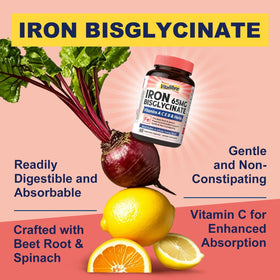 Vitalibre Fer Bisglycinate 60 capsules avec étiquette