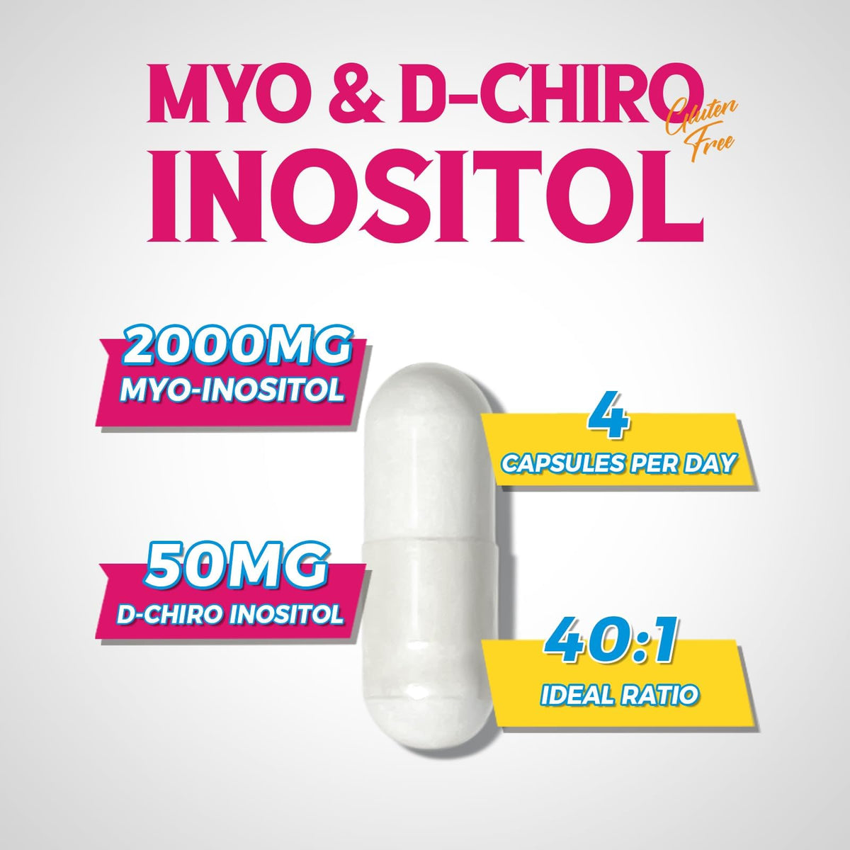 Vitalibre Inositol, capsules dans un bol, mise en scène sur une table