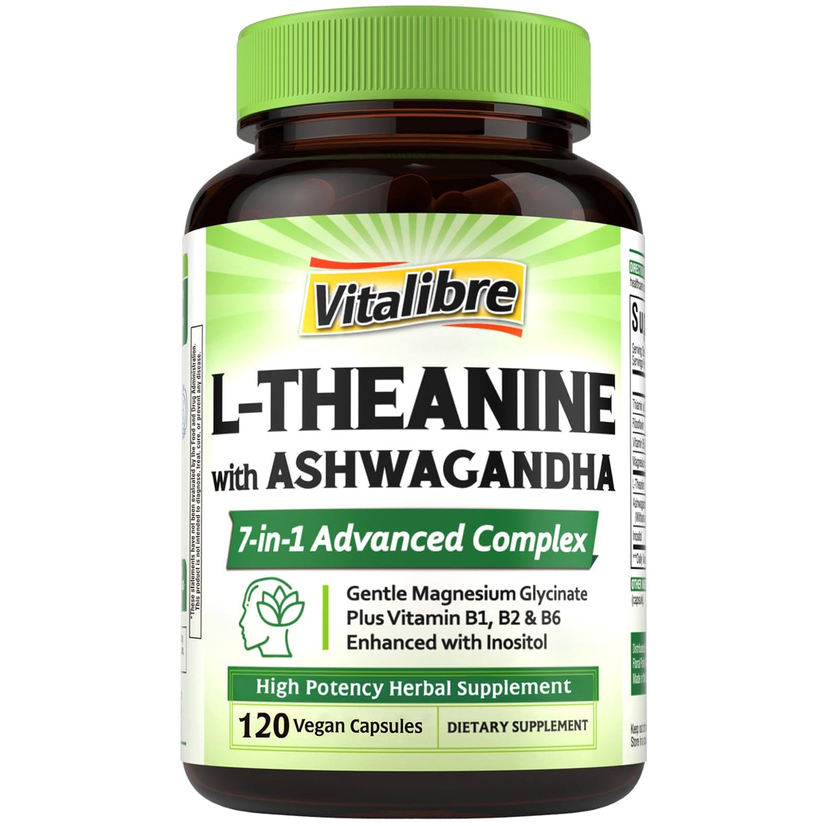 Vitalibre L-Théanine 200mg capsule végane vue de face
