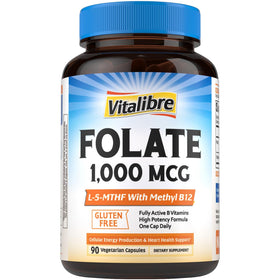 Vitalibre Methyl Folate 1000 mcg boîte vue de face