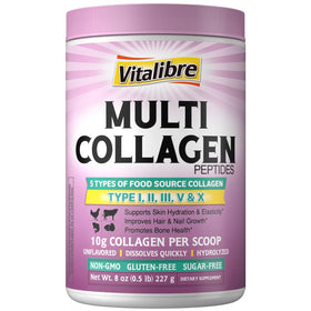 Vitalibre Poudre de Collagène Multi-Sources 308g vue avant