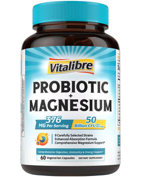 Vitalibre Probiotique 60 Capsules Végétales vue de face