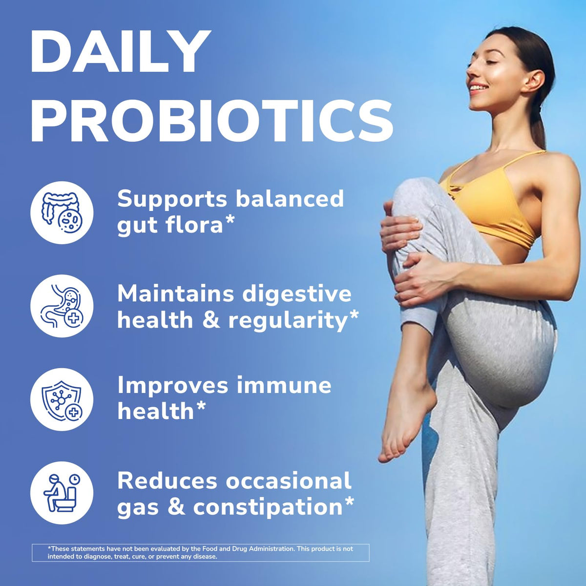 Vitalibre Probiotiques 60 capsules sur fond blanc