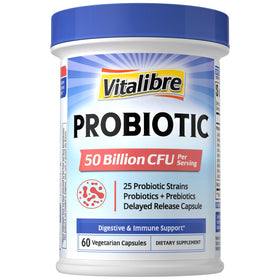 Vitalibre Probiotiques 60 capsules végétales vue de face