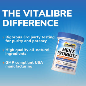 Vitalibre Probiotiques pour Hommes capsules dans une main