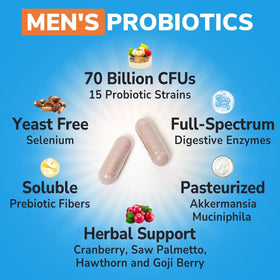 Vitalibre Probiotiques pour Hommes capsules vue de face
