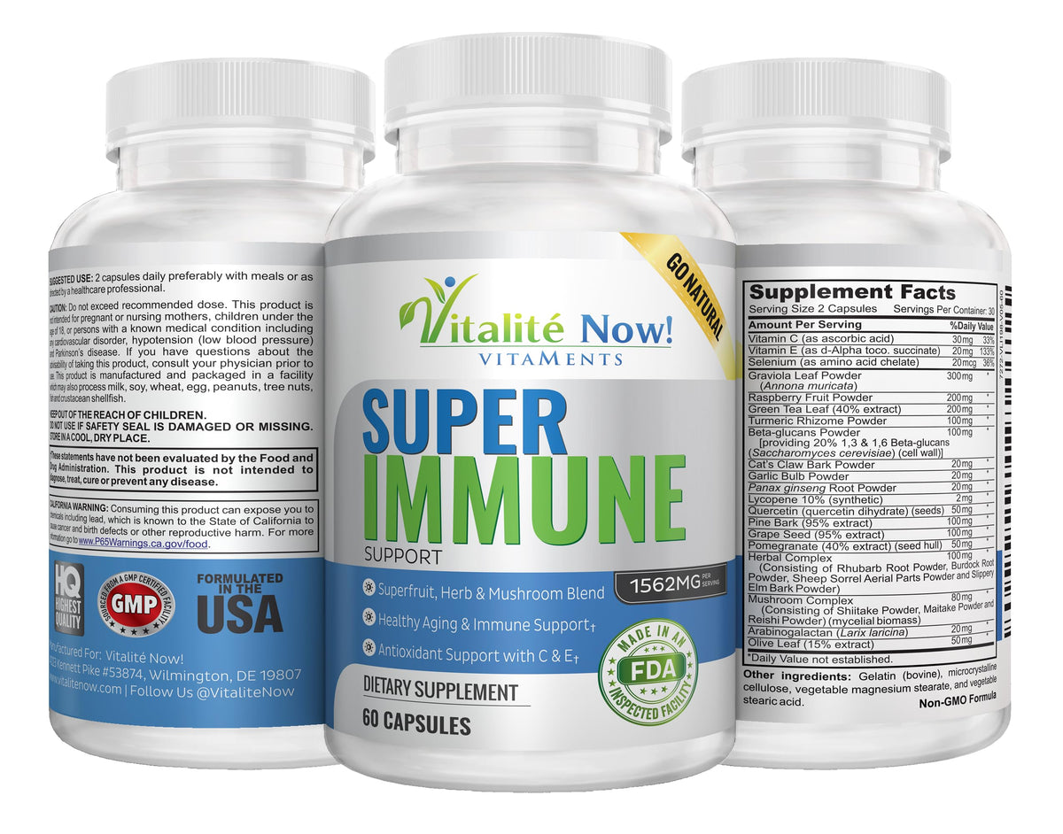 Vitalité Now! Complément Alimentaire Multivitamines 68g vue de dos