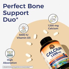 Vitalitown Calcium 1200 mg avec Vitamine D3 sur fond blanc