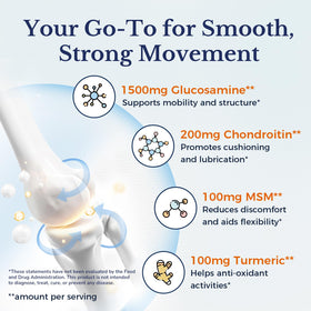Vitalitown Glucosamine Chondroitin MSM 240 comprimés emballage ouvert