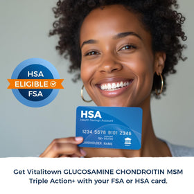 Vitalitown Glucosamine Chondroitin MSM 240 comprimés en gros plan