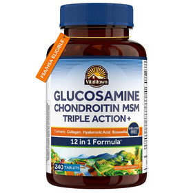 Vitalitown Glucosamine Chondroitin MSM 240 comprimés vue de face